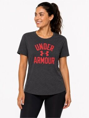 Under Armour Women’s Size XL Loose Fit Gray Hunt Antler Logo T-Shirt